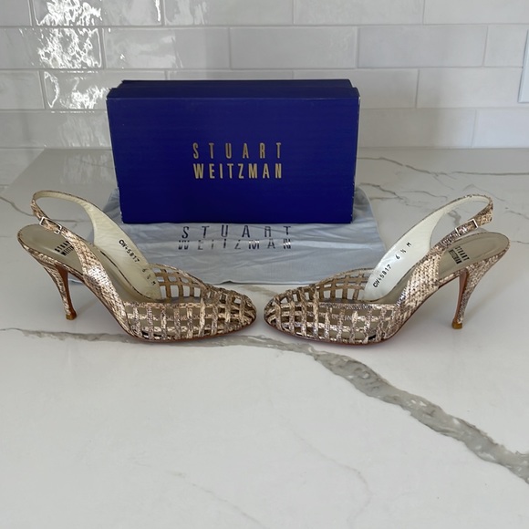 Stuart Weitzman Mapsling Heels in Natural Python | 6.5 M - Picture 3 of 10